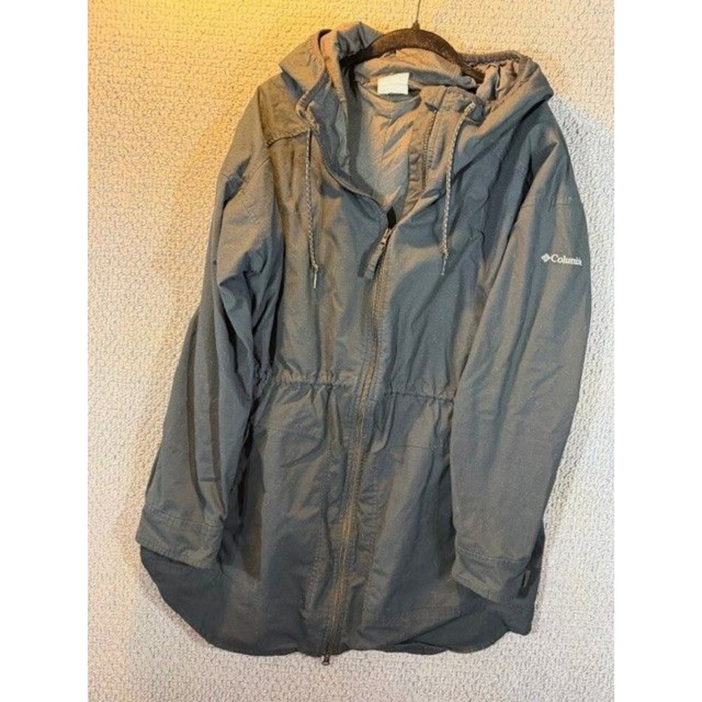 Columbia Black Field Jacket Full Zip Hiking Outdoor Hooded  Women Large